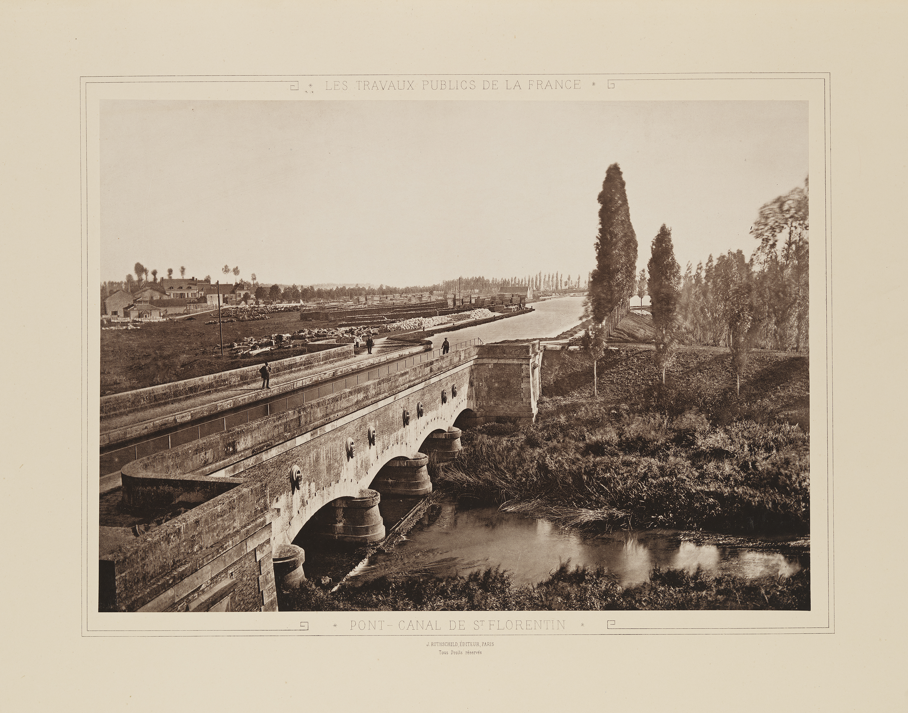 Pont-canal de Saint-Florentin (gravure, 1883).